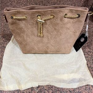 Elegant Tan Suede Women's Bag